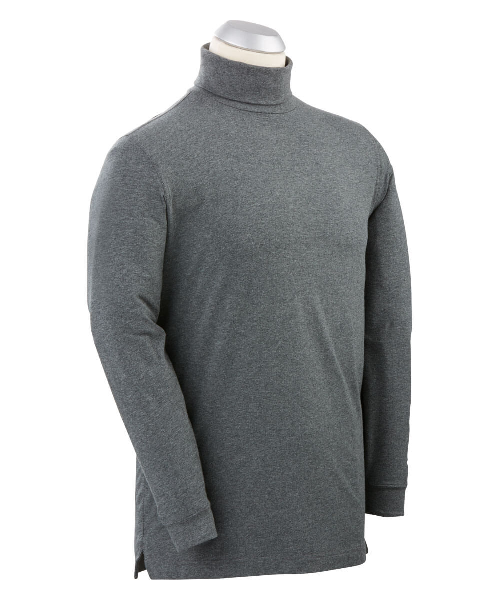 Liquid Stretch Cotton Long Sleeve Turtleneck Shirt