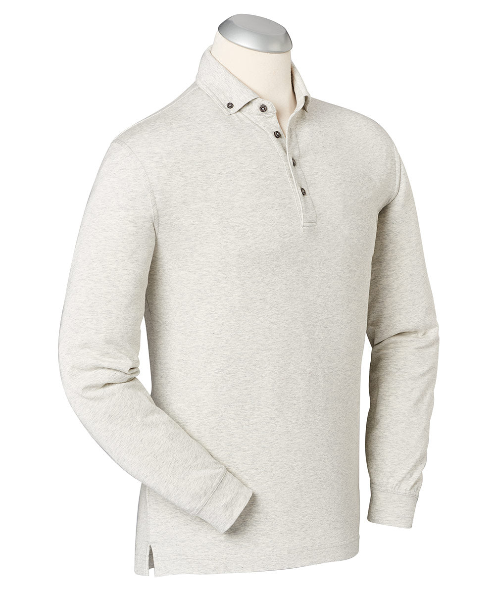 eFX Performance Cotton Solid Long Sleeve Polo Shirt