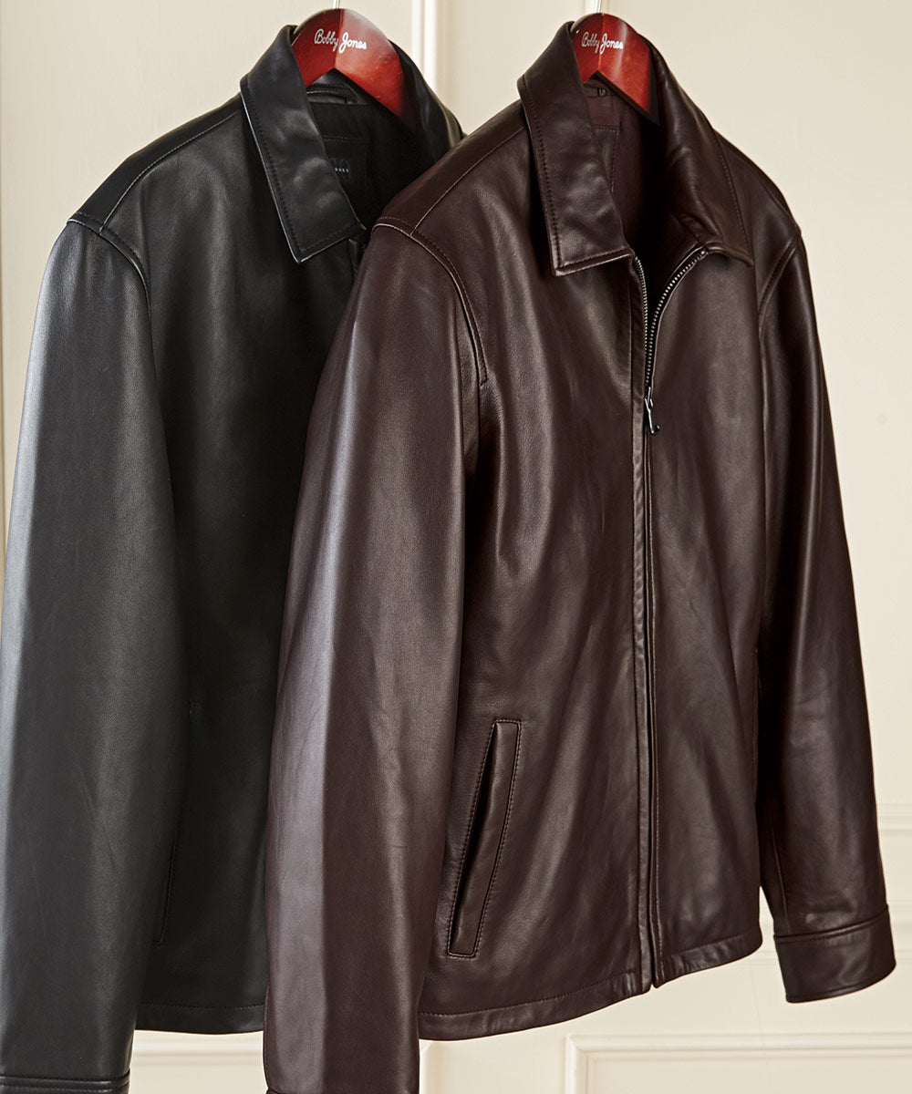 Classic Lambskin Leather Windbreaker