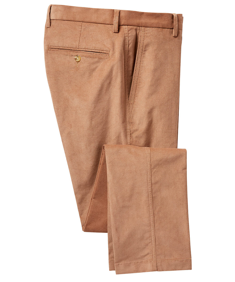 James Stretch Cord Flat-Front Pants