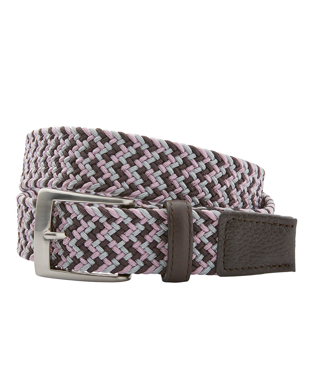 Chevron Braided Stretch Cloth Belt