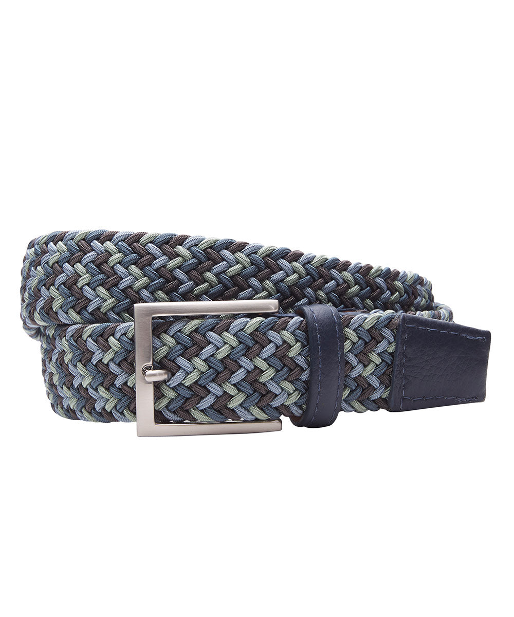 Chevron Braided Stretch Cloth Belt