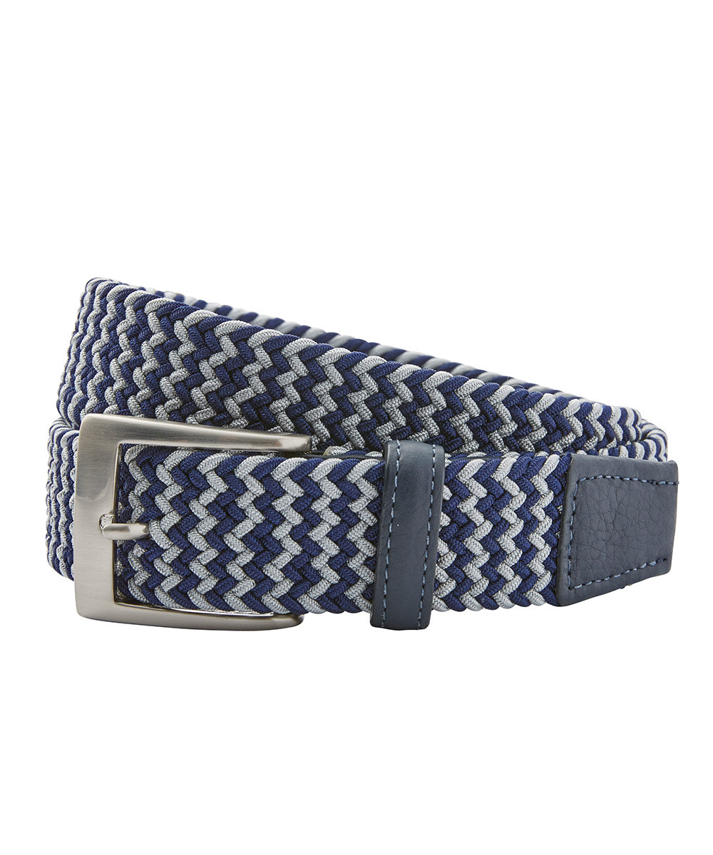 Chevron Braided Stretch Cloth Belt