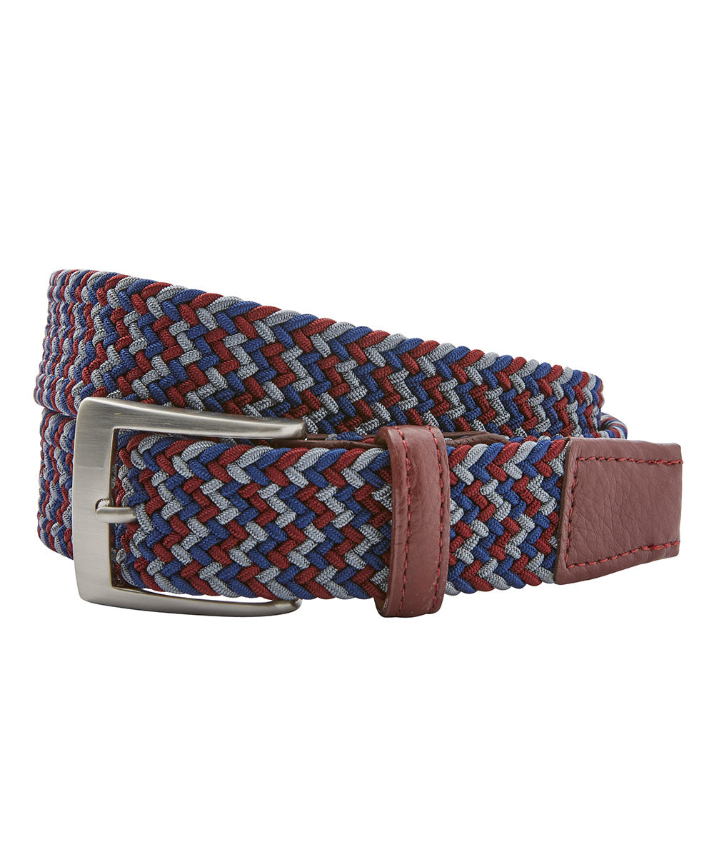 Chevron Braided Stretch Cloth Belt